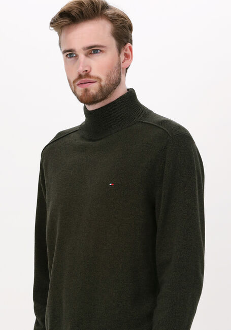 Olijf TOMMY HILFIGER Coltrui MOULINE MOCK NECK - large