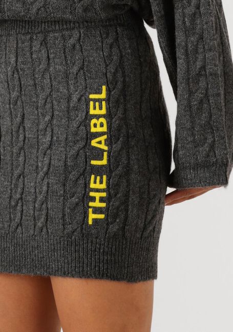 Donkergrijze ALIX THE LABEL Minirok LADIES KNITTED CABLE SKIRT - large
