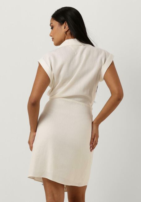 Witte TOMMY HILFIGER Mini jurk LINEN SLEEVELESS WRAP DRESS - large