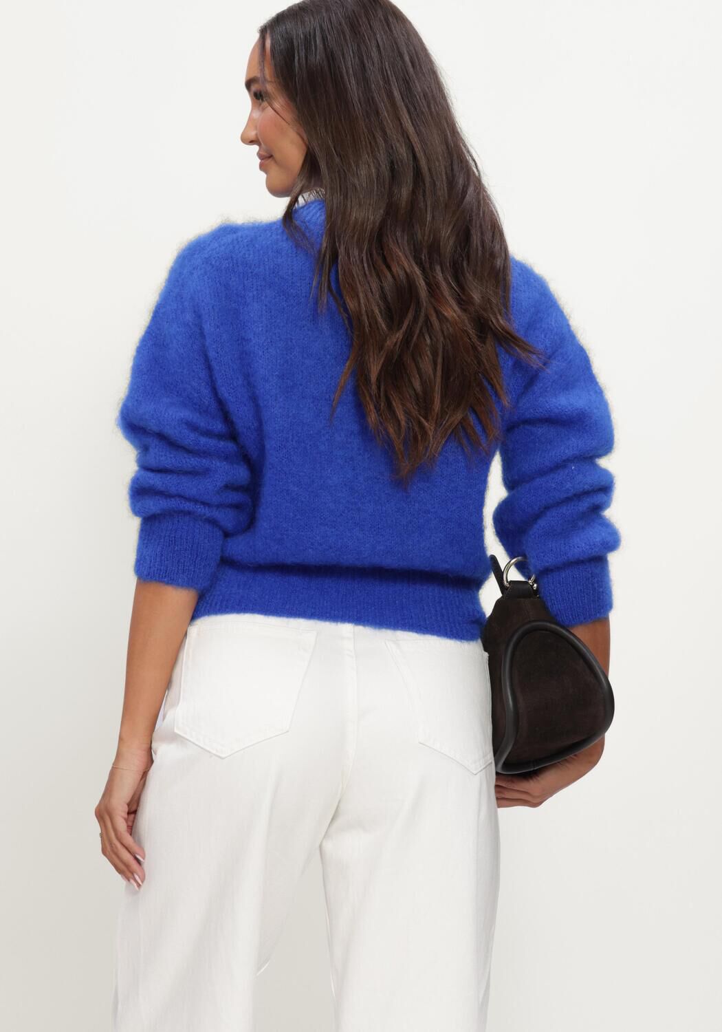 Blauwe TWNS Trui SOLID LONG-SLEEVE ROUND NECK SWEATER - large