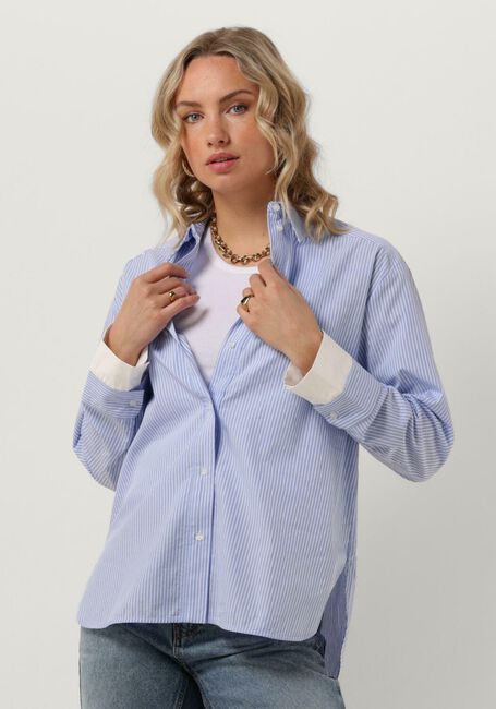 Lichtblauwe CO'COUTURE Blouses DOUBLE CUFF STRIPE SHIRT - large