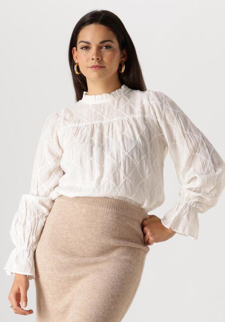 Witte NEO NOIR Blouses MAMARA SQUARE EMB BLOUSE - large
