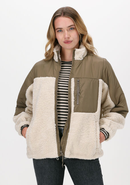 Groene CO'COUTURE Teddy jas TEDDY FLEECE JACKET - large