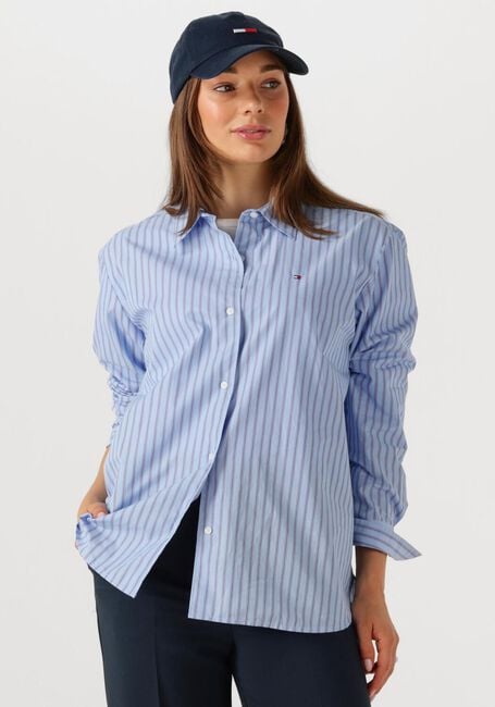 Blauwe TOMMY HILFIGER Blouses ESS POPLIN EASY FIT SHIRT - large
