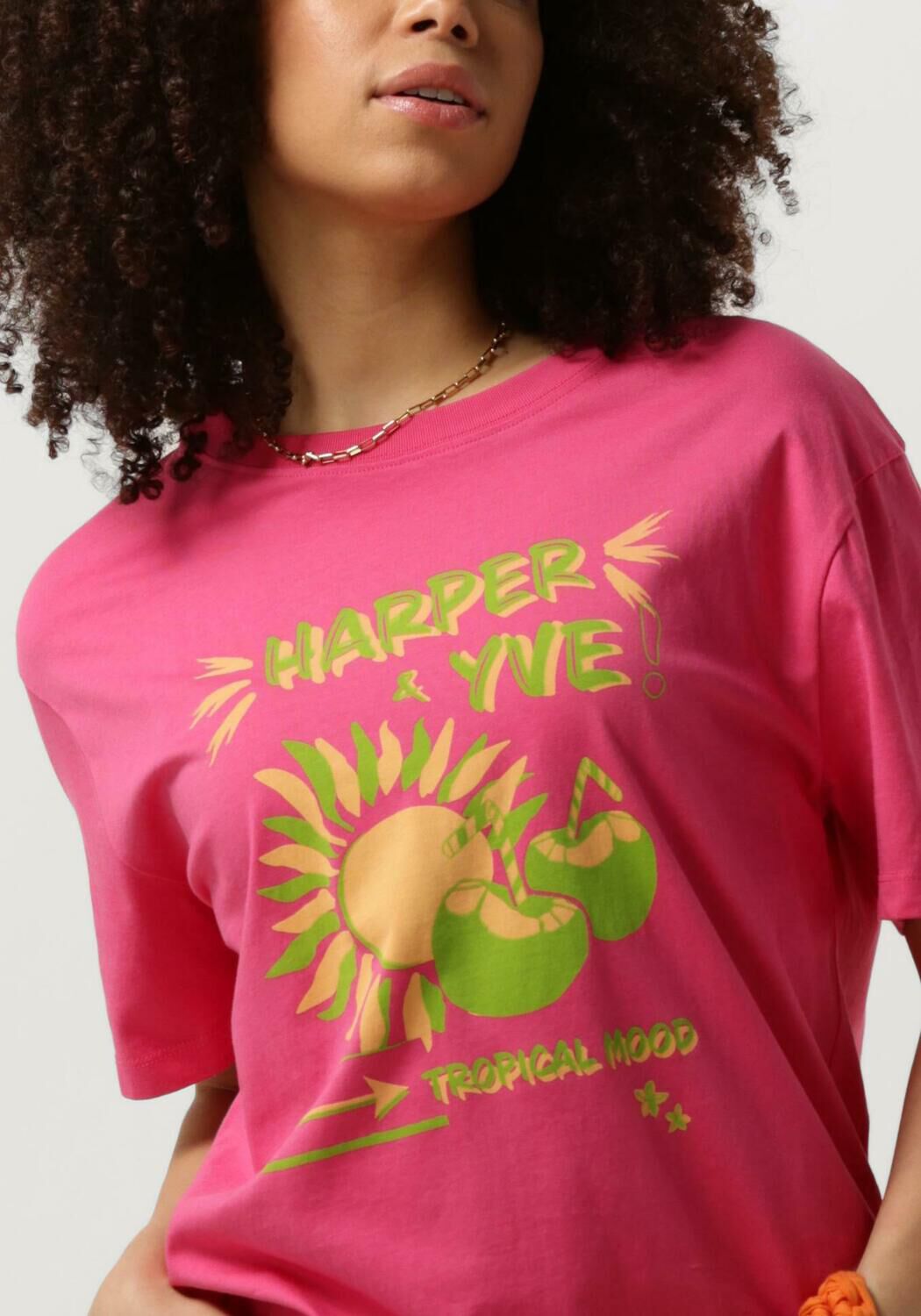 HARPER & YVE Dames Tops & T-shirts Tropical-ss Roze