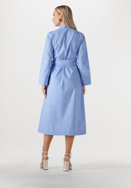 Lichtblauwe SELECTED FEMME Midi jurk SLFAVIANA LS MIDI WRAP DRESS - large