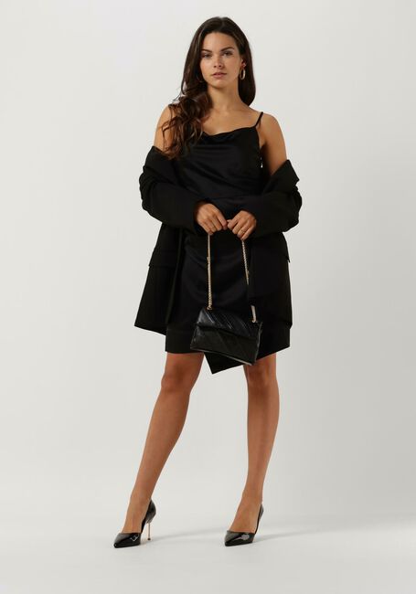 Zwarte Y.A.S. Mini jurk YASDOTTEADRAPE STRAP MINI DRESS - large