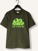 Donkergroene SUNDEK T-shirt M4S100 NEW SIMEON LOGO Donkergroene SUNDEK T-shirt M4S100 NEW SIMEON LOGO - medium