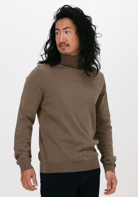Bruine SELECTED HOMME Coltrui SLHBERG ROLL NECK NOOS - large