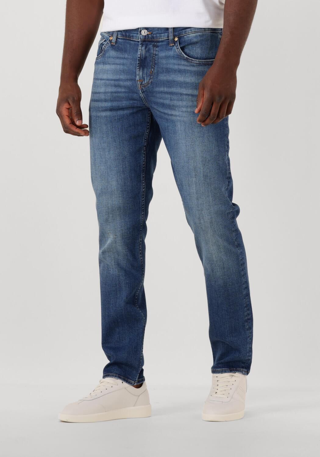 7 FOR ALL MANKIND Heren Jeans Slimmy Tapered Blauw