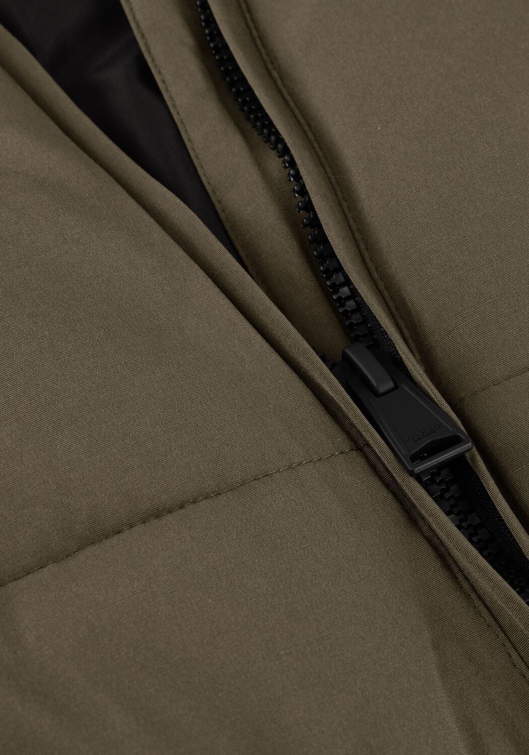 Khaki WITHBLACK Gewatteerde jas WBLSOPHIE MAXI PUFFER COAT - large