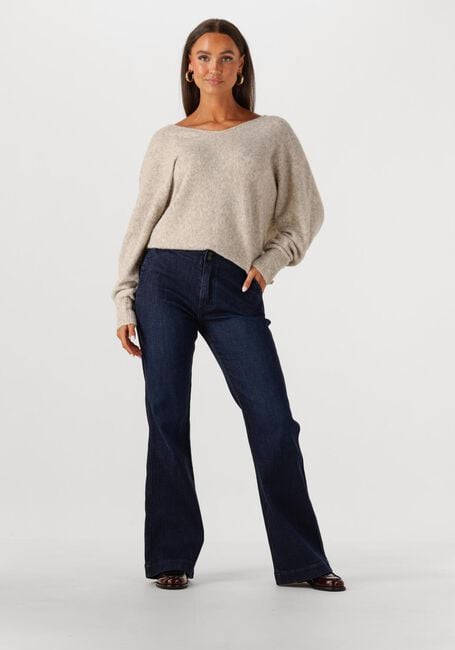 Grijze SUMMUM Trui OVERSIZED SWEATER WOOL ELASTANE BLEND KNIT - large