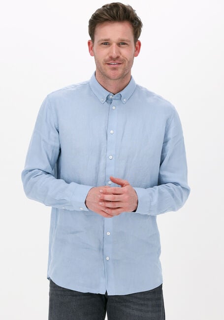 Blauwe SELECTED HOMME Casual overhemd SLHREGKYLIAN-LINEN SHIRT - large