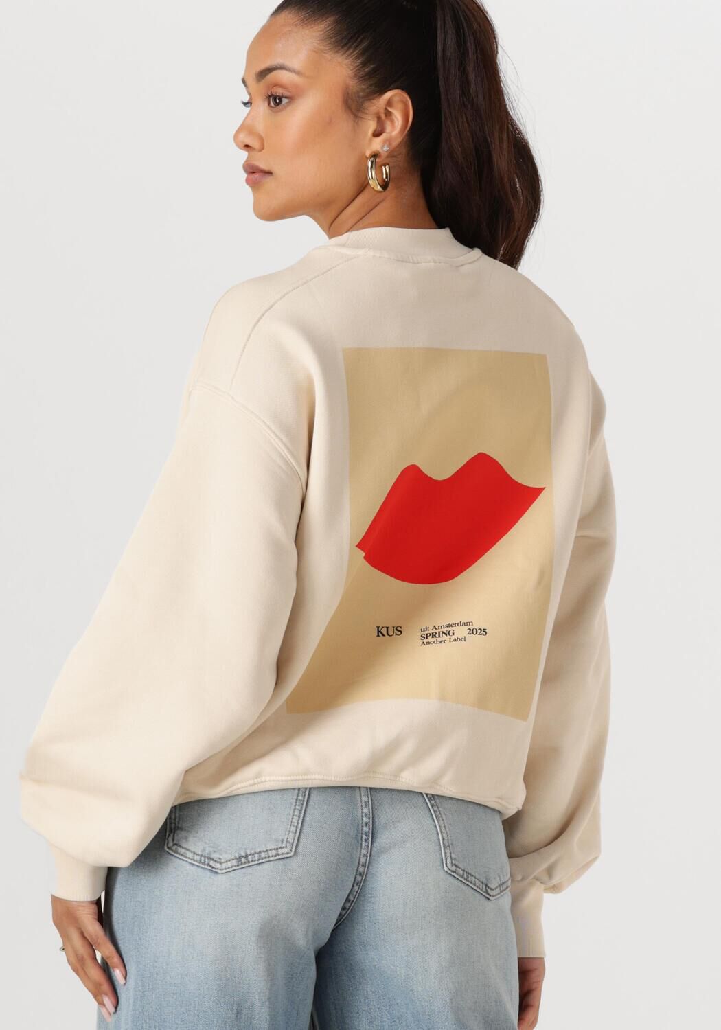 ANOTHER LABEL Dames Truien & Vesten Jaxy Kiss Sweat L s Beige