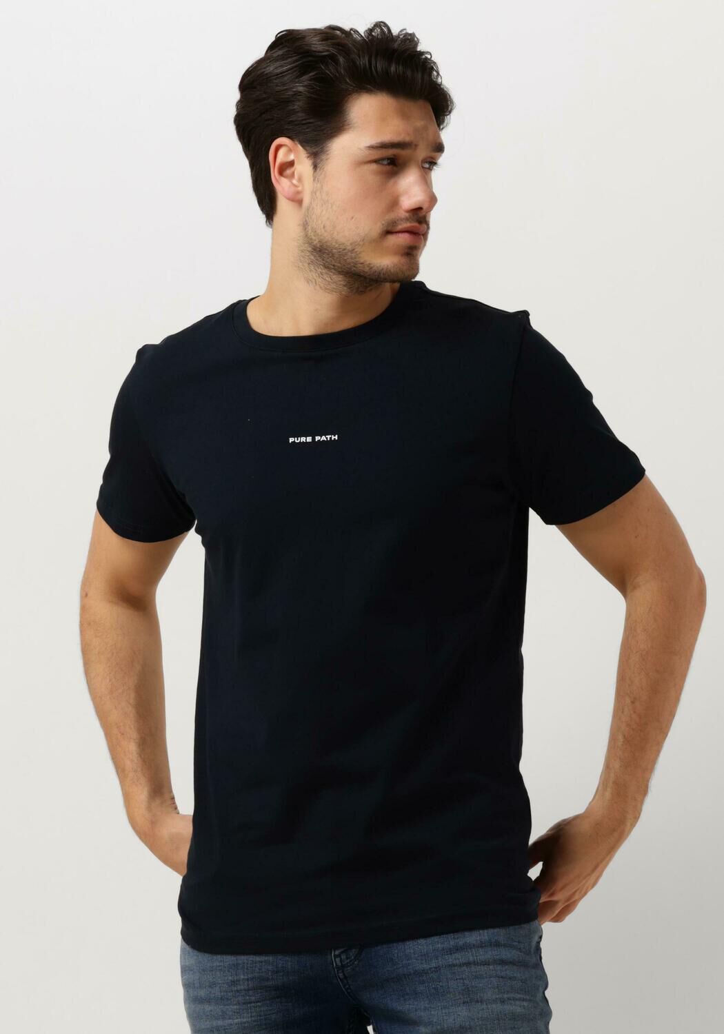 PURE PATH Heren Polo's & T-shirts Pure Logo T-shirt Donkerblauw