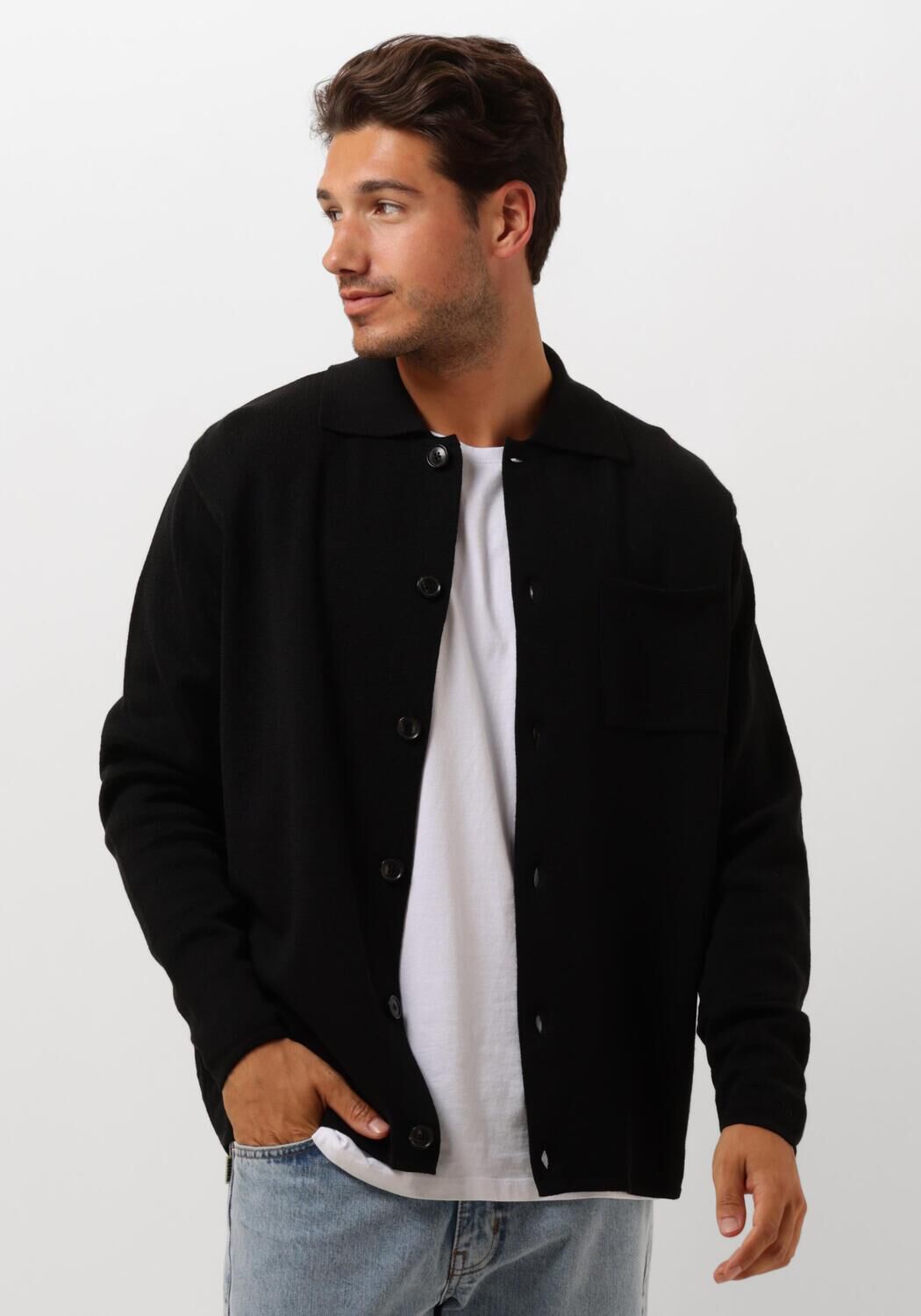FORÉT Forét Heren Truien & Vesten Craft Cardigan Zwart
