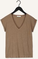 Bruine BY-BAR T-shirt MILA LINEN TOP Bruine BY-BAR T-shirt MILA LINEN TOP - medium