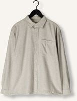 Lichtgrijze WOODBIRD Overhemden BUZO WOOL SHIRT Lichtgrijze WOODBIRD Overhemden BUZO WOOL SHIRT - medium