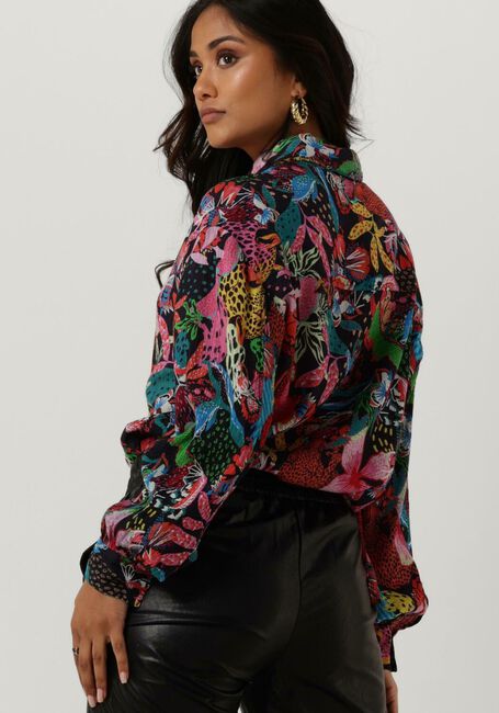 Multi ALIX THE LABEL Blouses LADIES WOVEN WILD PRINT CRINKLE BLOUSE - large