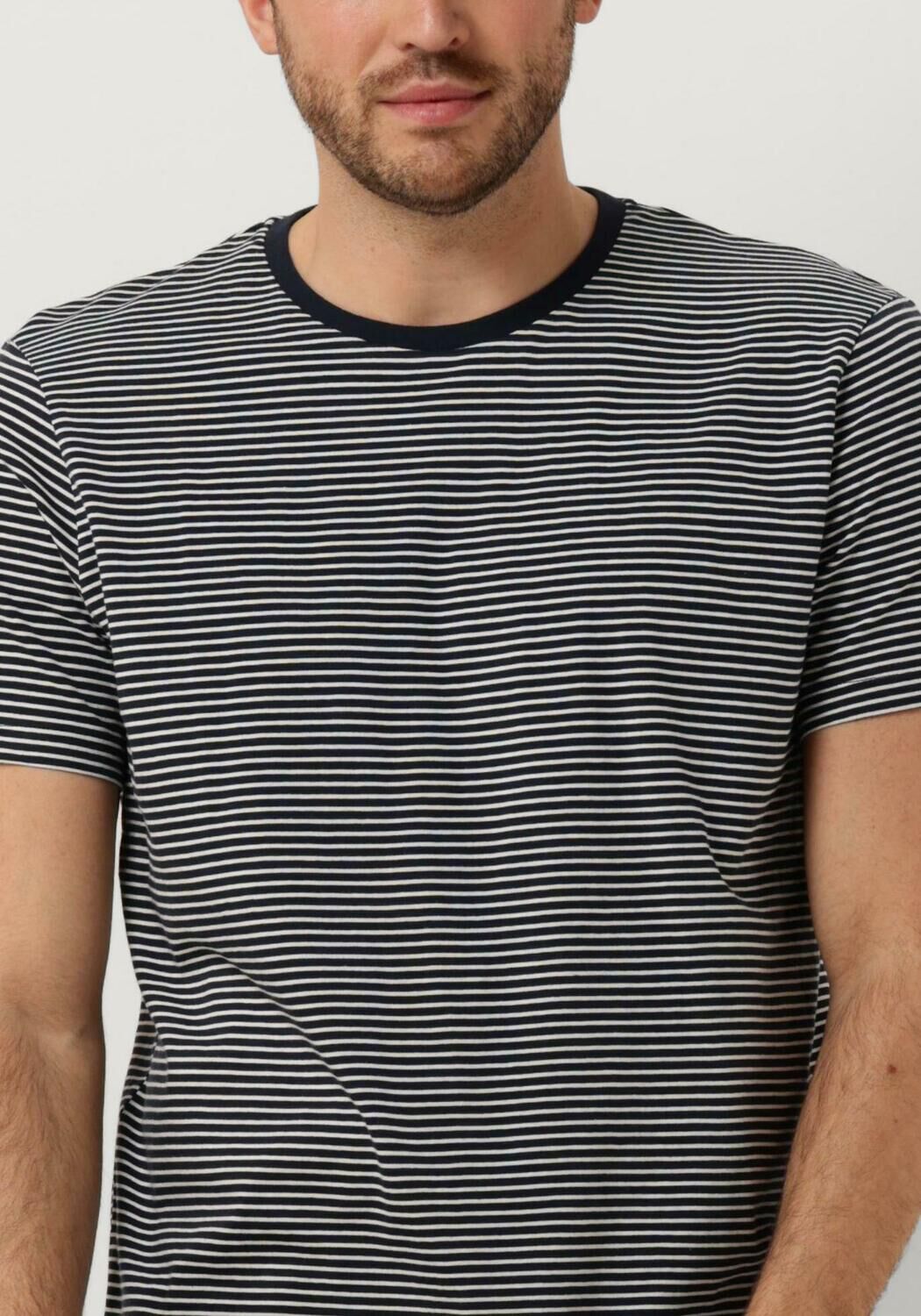 SELECTED HOMME Heren Polo's & T-shirts Slhaspen Stripe Ss O-neck Tee Noos Blauw wit Gestreept