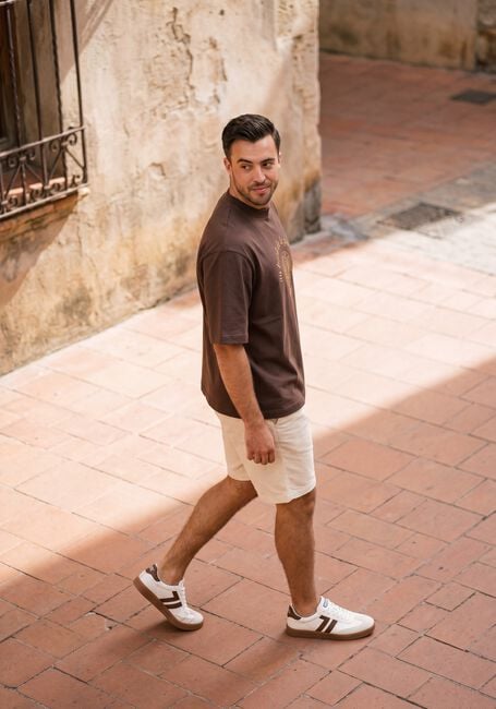 Beige SELECTED MEN Broeken SLHREGULAR-JACE CORDUROY  SHORTS NOOS - large