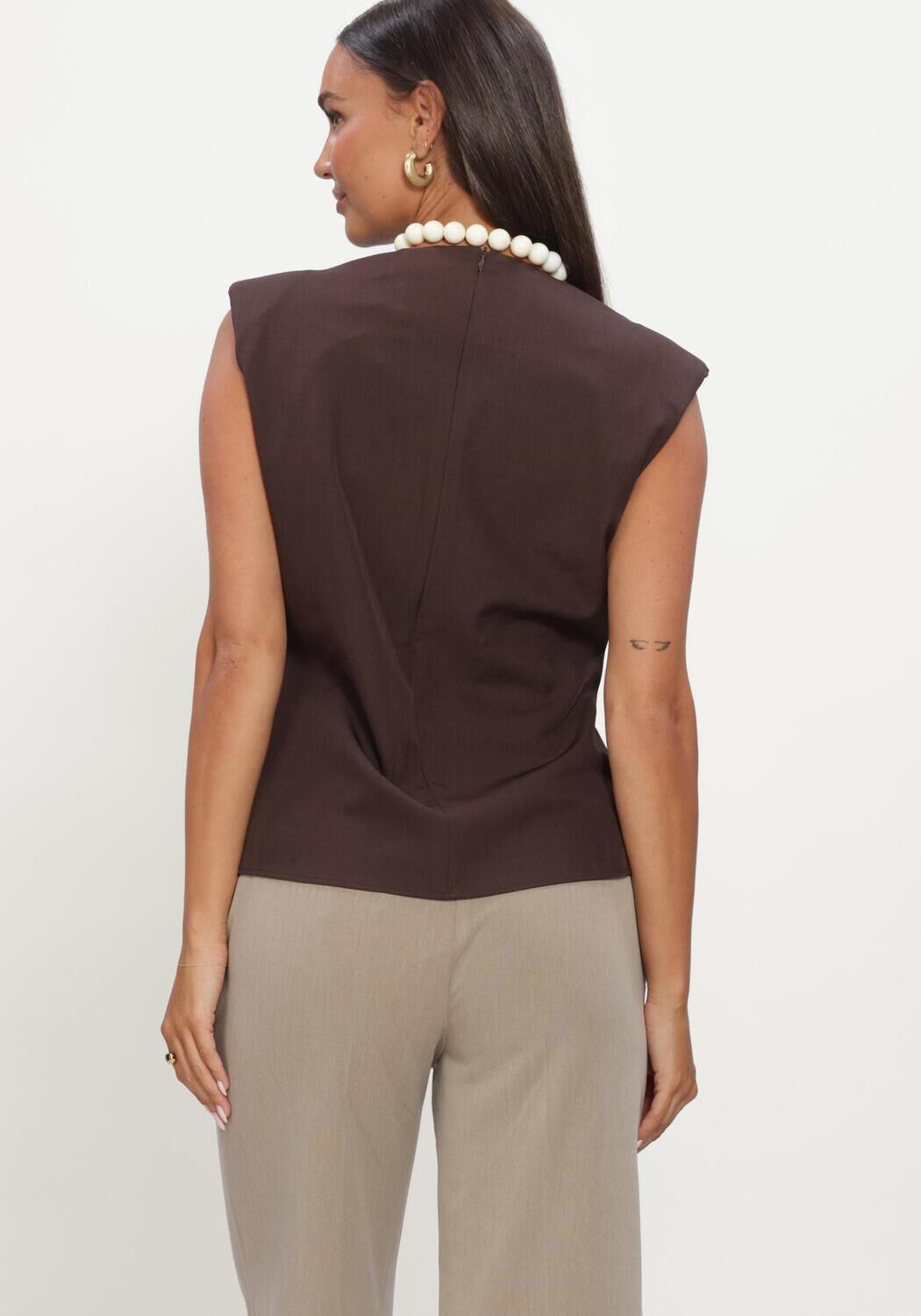 Bruine CO'COUTURE Tops & T-shirts LUNACC PLEAT TOP - large