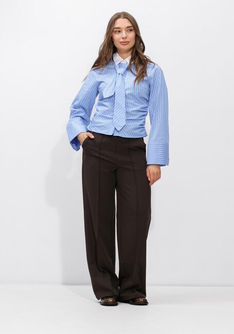 Lichtblauwe NEO NOIR Blouses FRANCESCA STRIPE SHIRT - large