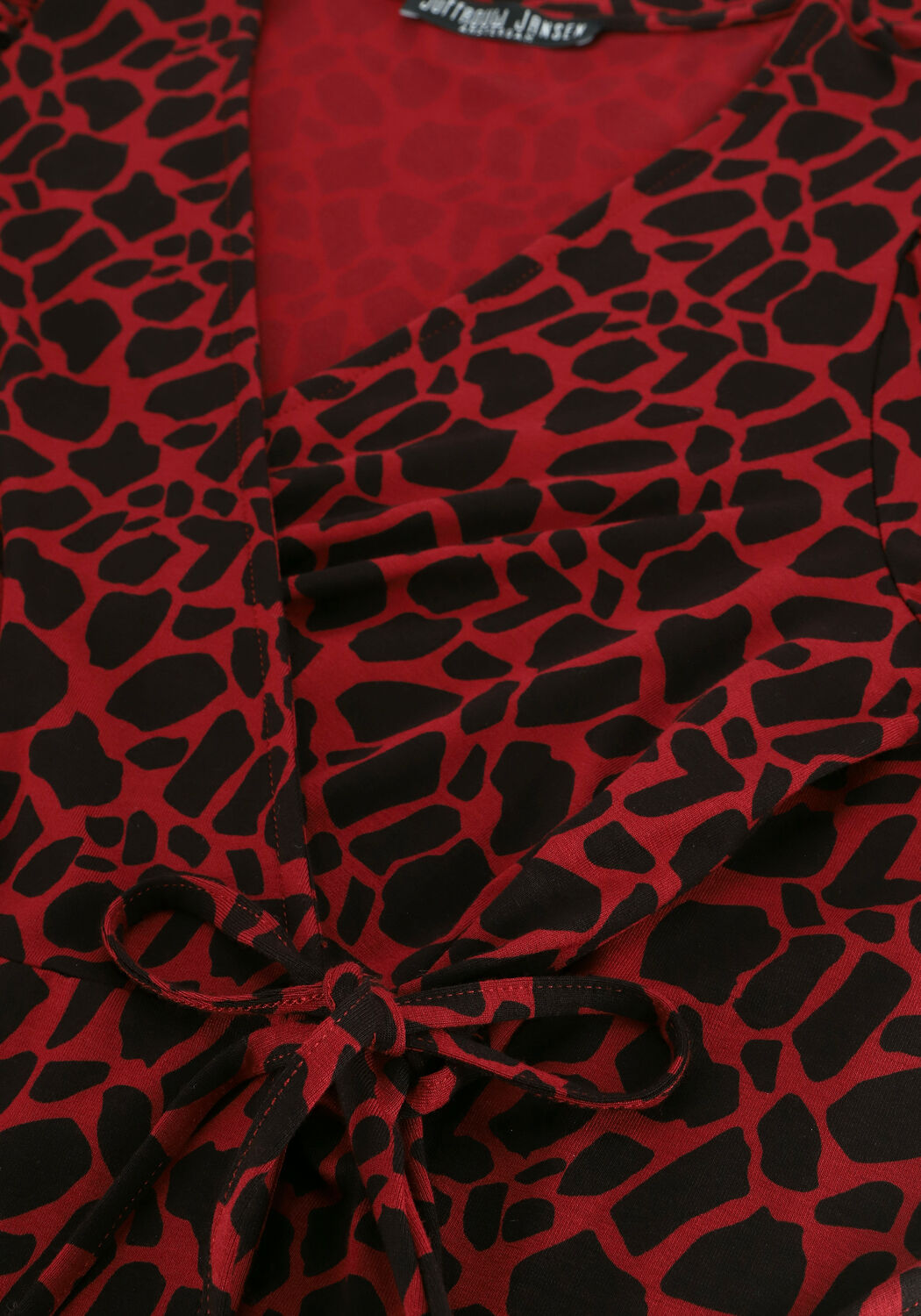 Rode JANSEN AMSTERDAM Midi jurk DRESS OVERLAP - large