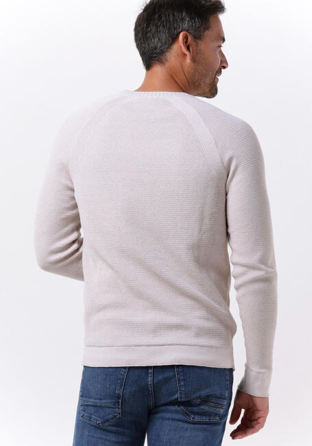 Beige CAST IRON Trui R-NECK COTTON MOULINE SLUB - large
