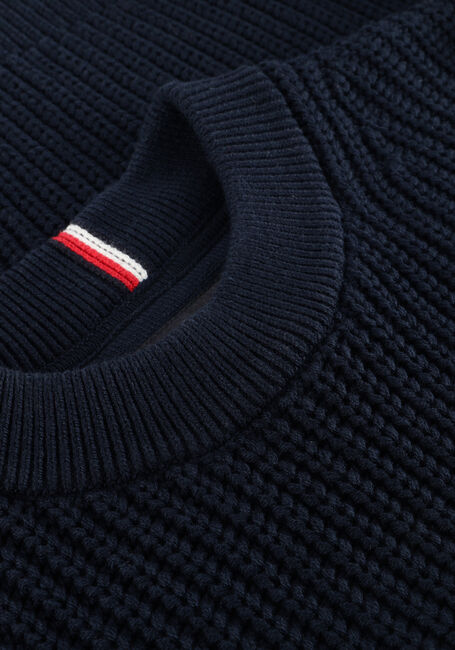 Donkerblauwe TOMMY HILFIGER Trui HALF CARDIGAN C-NECK SWEATER - large