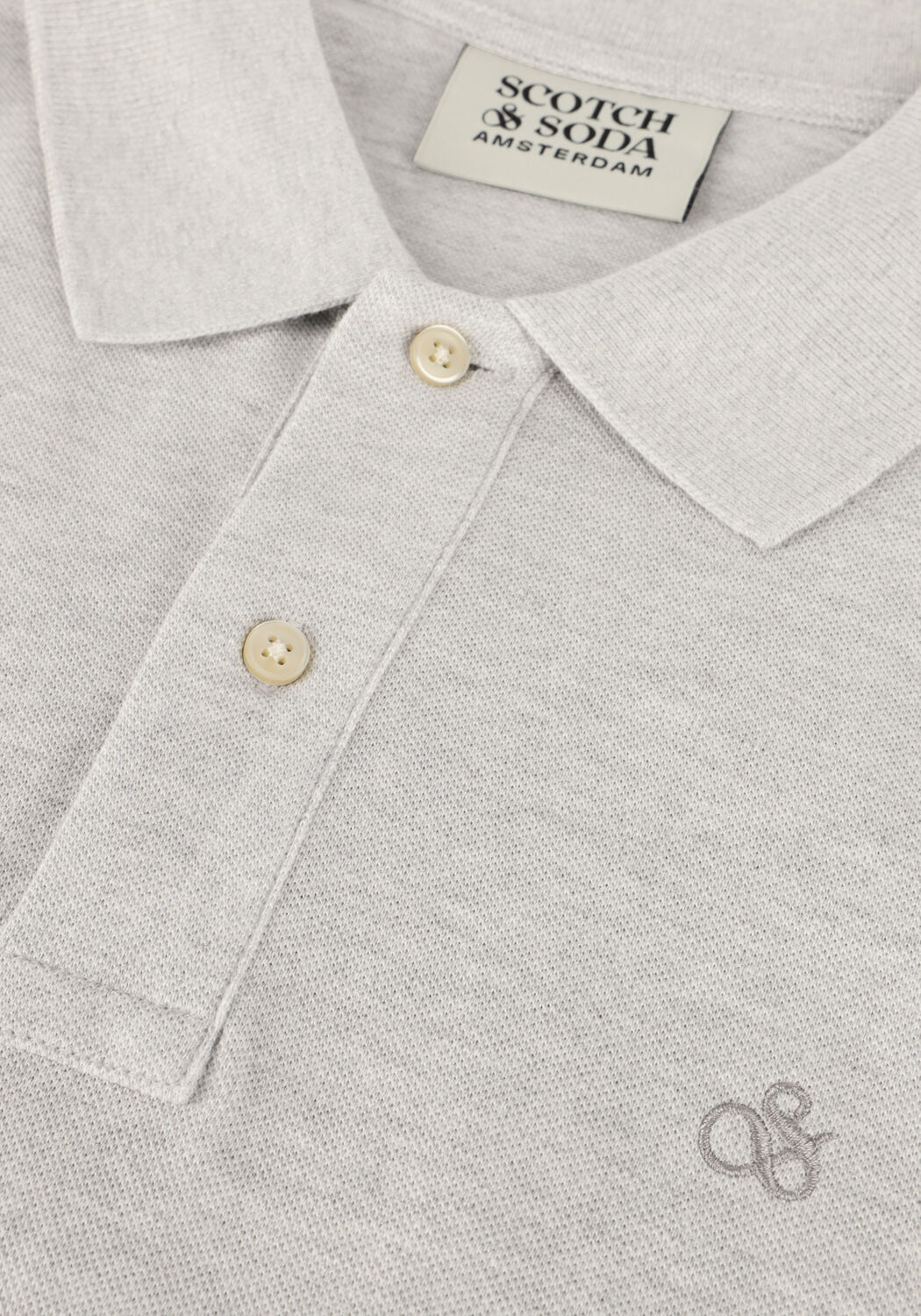 Grijze SCOTCH & SODA Polo LOGO PIQUE POLO - large