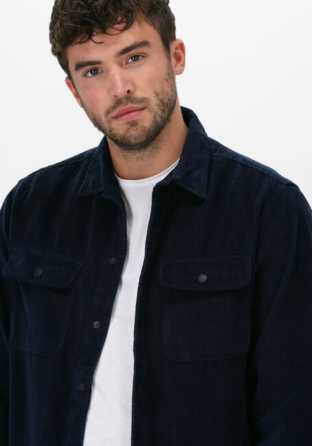 Blauwe SELECTED HOMME Overshirt SLHLOOSEDECKER OVERSHIRT LS CO - large