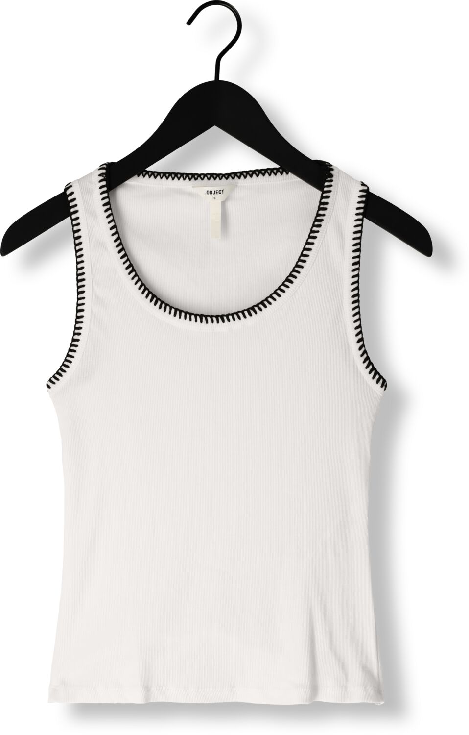 OBJECT Dames Tops & T-shirts Objkatie Sl Re Top E Div Wit
