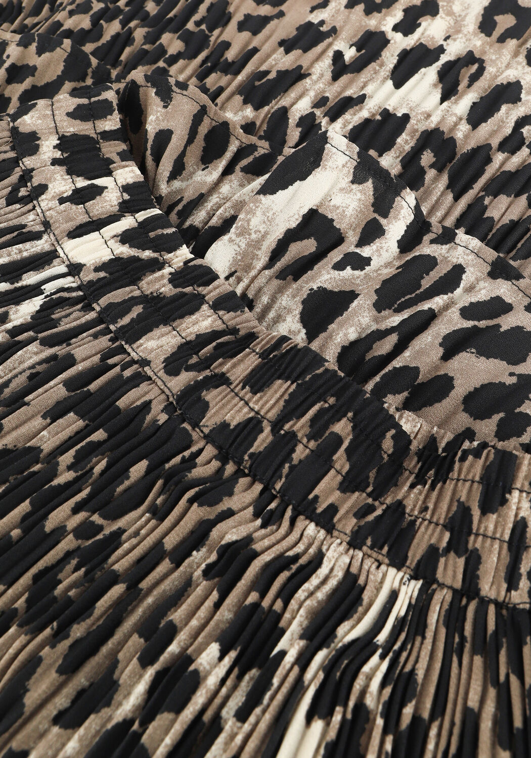 Bruine CATWALK JUNKIE Minirok SK WILD LEOPARD FRILL - large