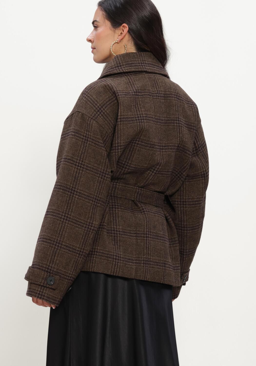 Bruine MSCH COPENHAGEN Jack MSCHAMARANDA JACKET CHK - large