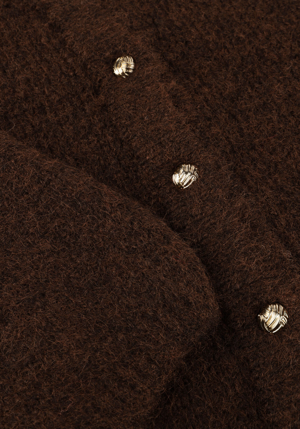 Bruine OBJECT Vest OBJSAGGIA RE L/S KNIT CARDIGAN - large