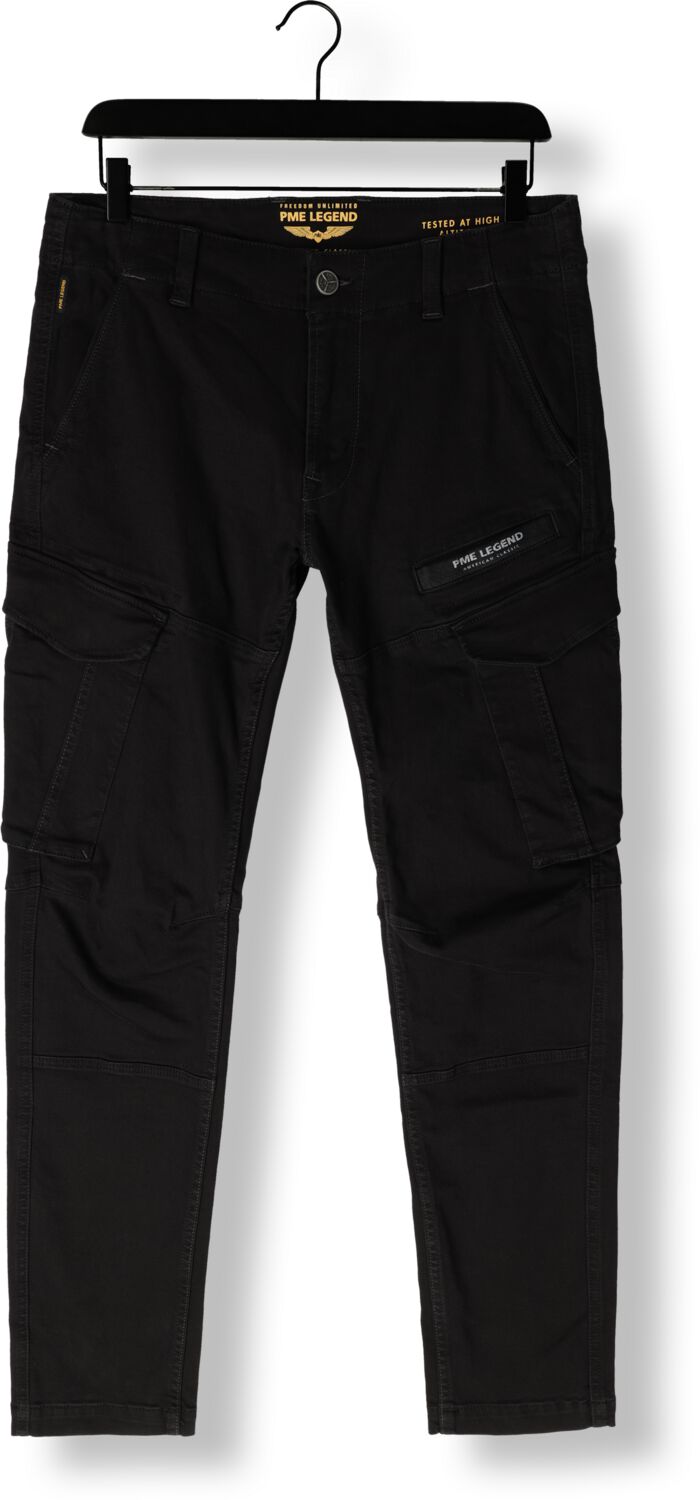 PME LEGEND Heren Broeken Nordrop Cargo Washed Black Denim Zwart