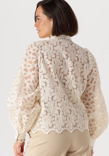 Witte SUMMUM Blouses BLOUSE LACE ORGANZA - large