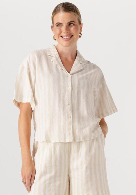 Beige SELECTED FEMME Blouses SLFLUISA 2/4 REVERS SHIRT B - large