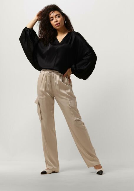 Zwarte RESORT FINEST Blouses SATIN BALLOON BLOUSE - large