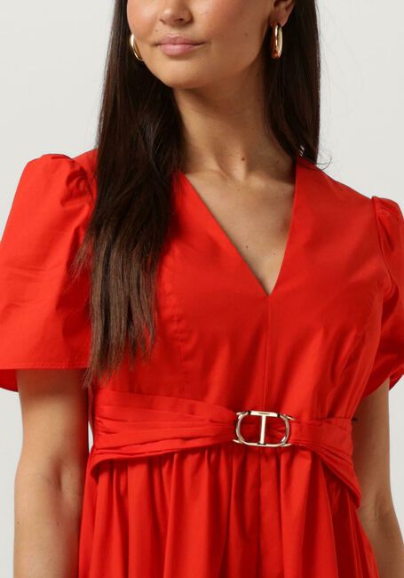 Rode TWINSET MILANO Midi jurk WOVEN DRESS - large