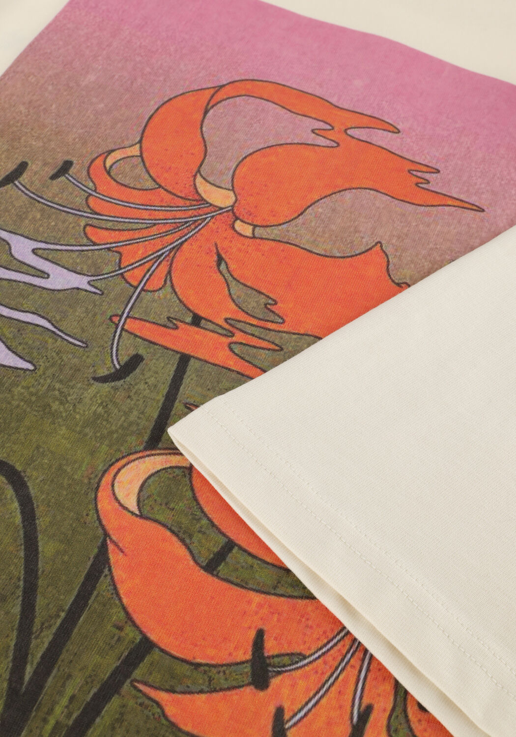 Ecru WOODBIRD Polo WBBAINE FLOWER TEE - large