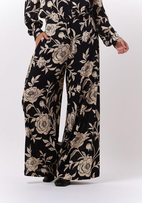 Zwarte BY-BAR Wijde broek EVE ROSE PANT - large
