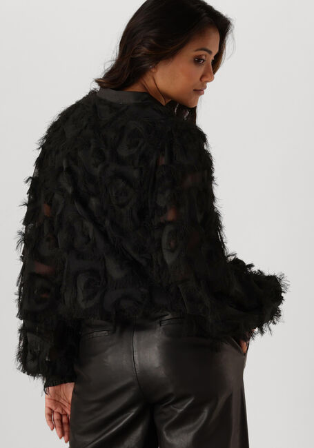 Zwarte SUMMUM Blouses BLOUSE FRINGE FLUFFY - large