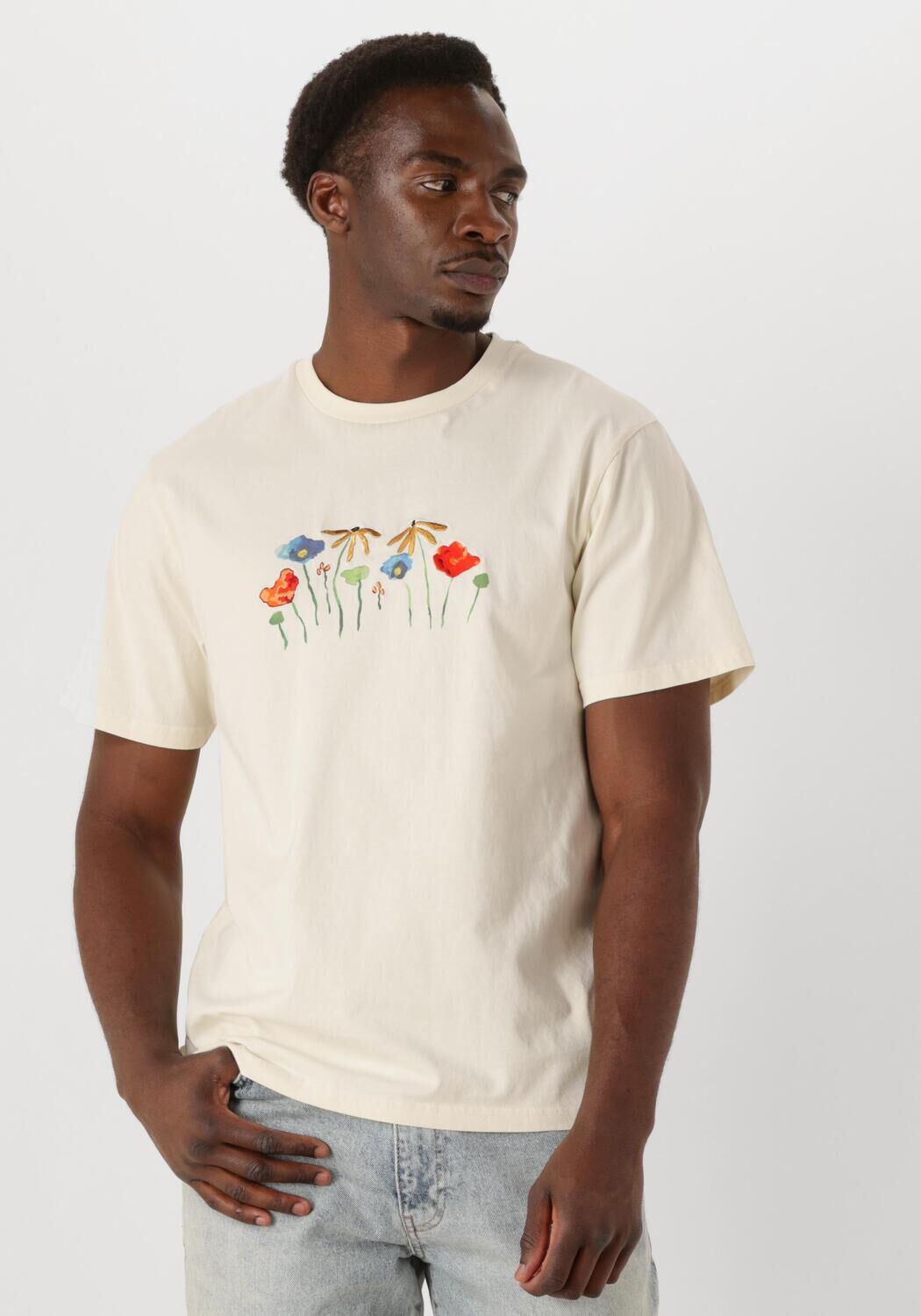 FORÉT Forét Heren Polo's & T-shirts Botanic T-shirt Creme