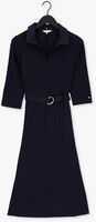 Donkerblauwe TOMMY HILFIGER Midi jurk REG VIS SHIRT MIDI DRESS 3/4 SLV