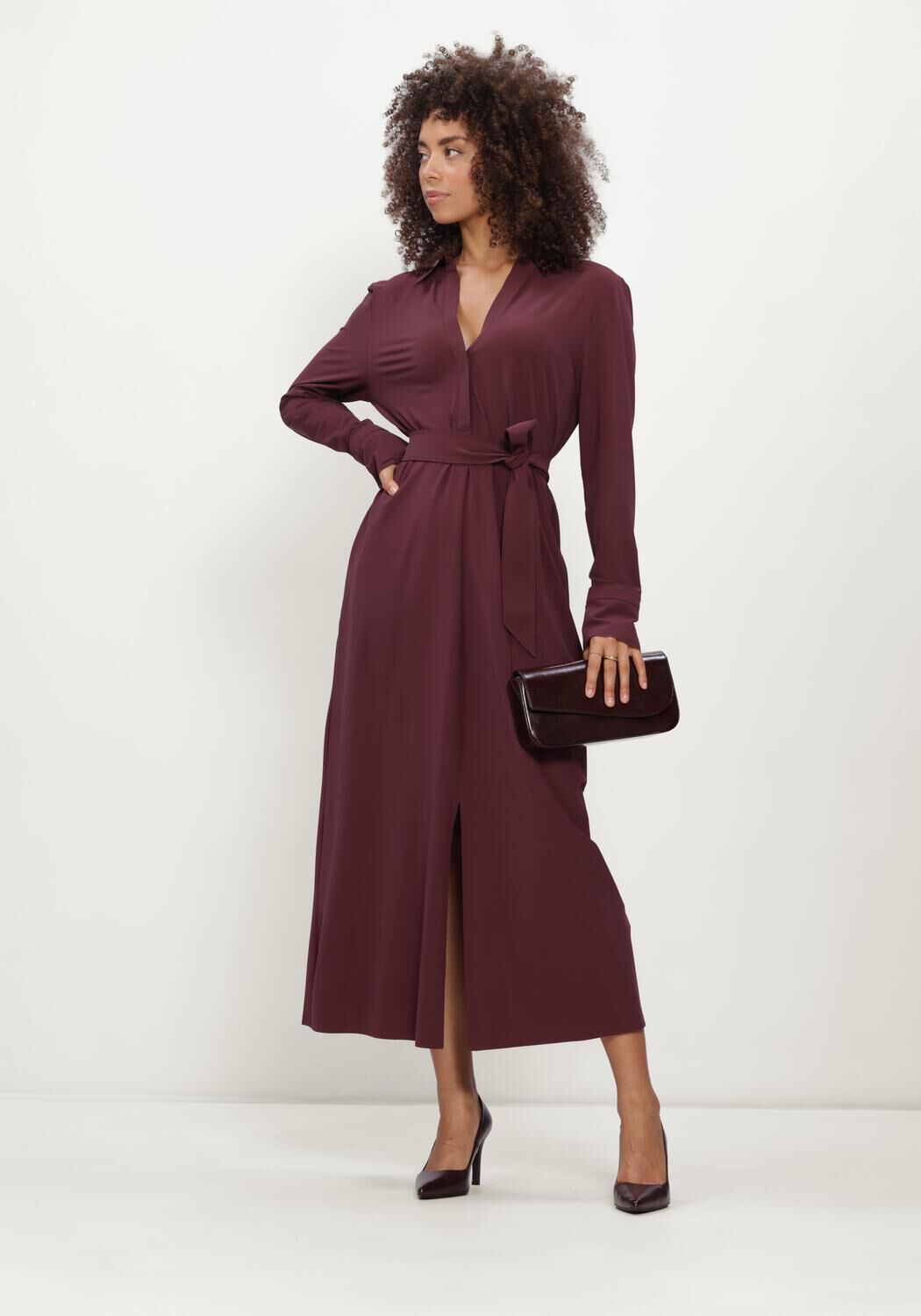 Bordeaux JAPAN TKY Midi jurk RASY - large
