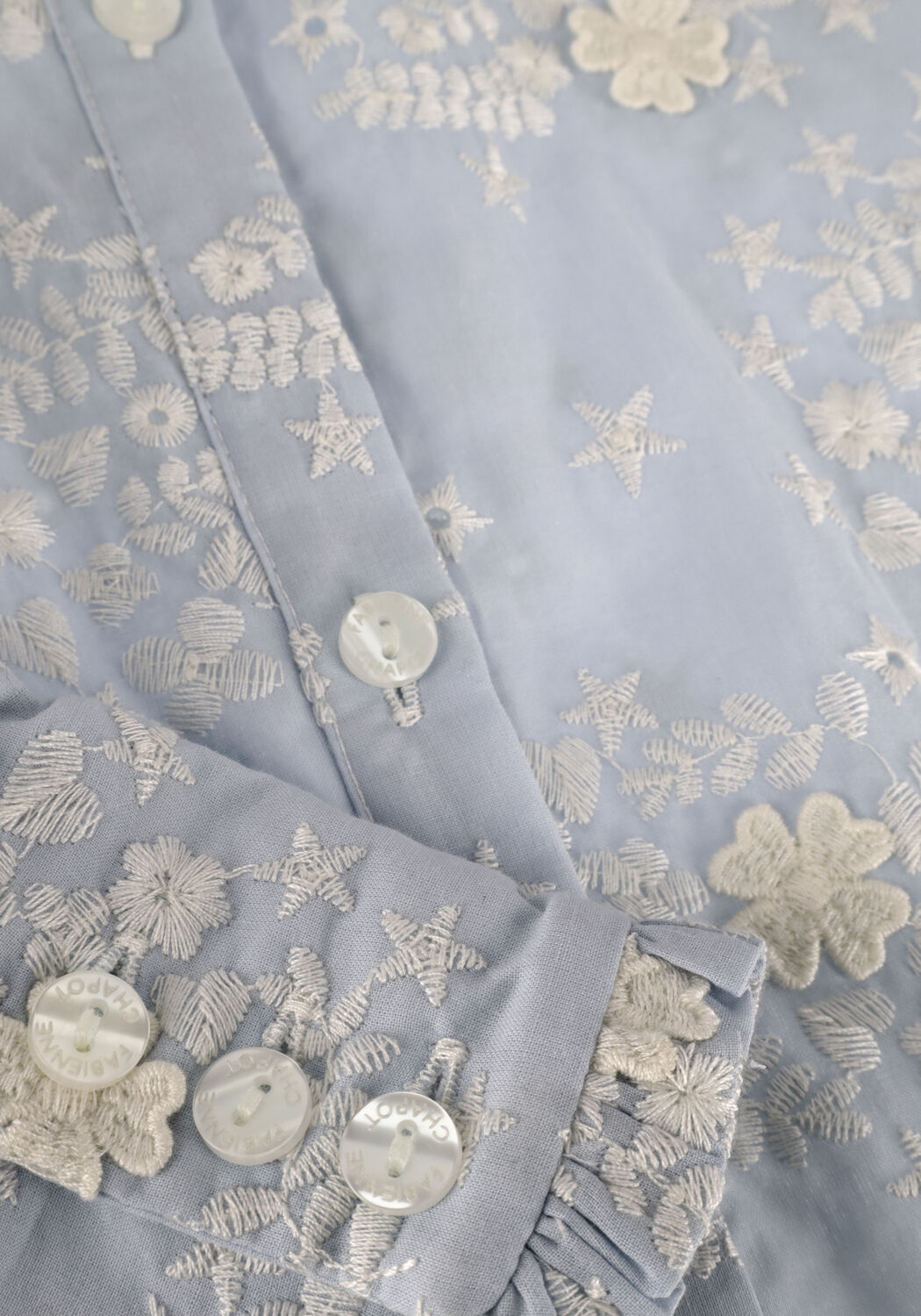 Lichtblauwe FABIENNE CHAPOT Blouses BRODY BRODERIE BLOUSE 10 - large