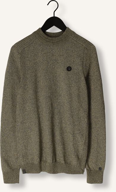 Groene CAST IRON Trui R-NECK COTTON MIX MOCKNECK Groene CAST IRON Trui R-NECK COTTON MIX MOCKNECK - large