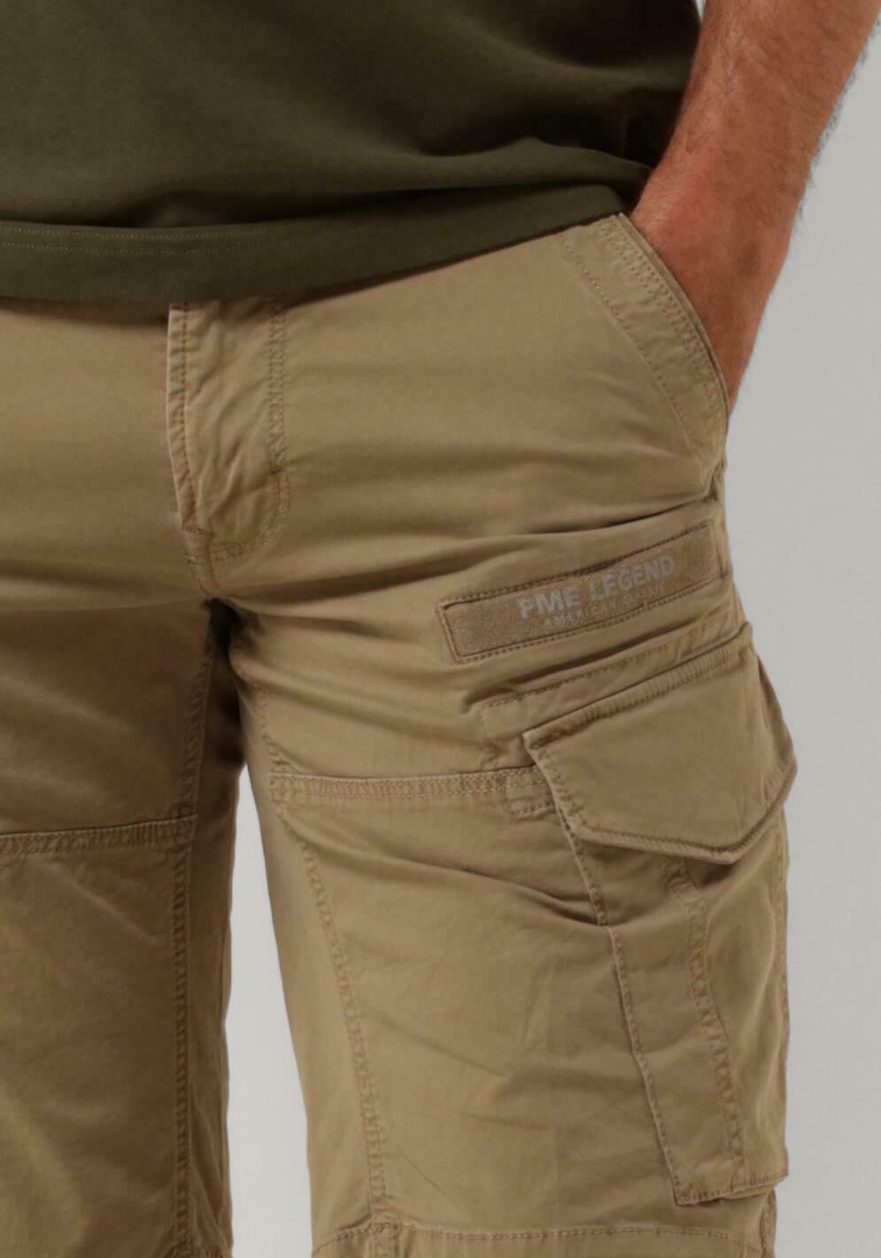 PME LEGEND Heren Broeken Nordrop Cargo Shorts Stretch Twill Bruin